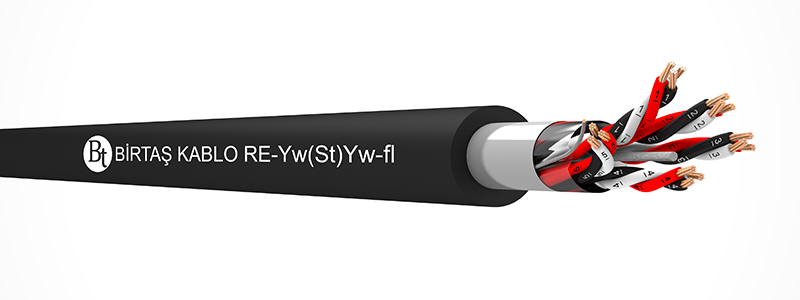RE-Y(wSt)Yw-fl    105 °C  /  300 V Cu/PVC/OSCR/PVC/MT